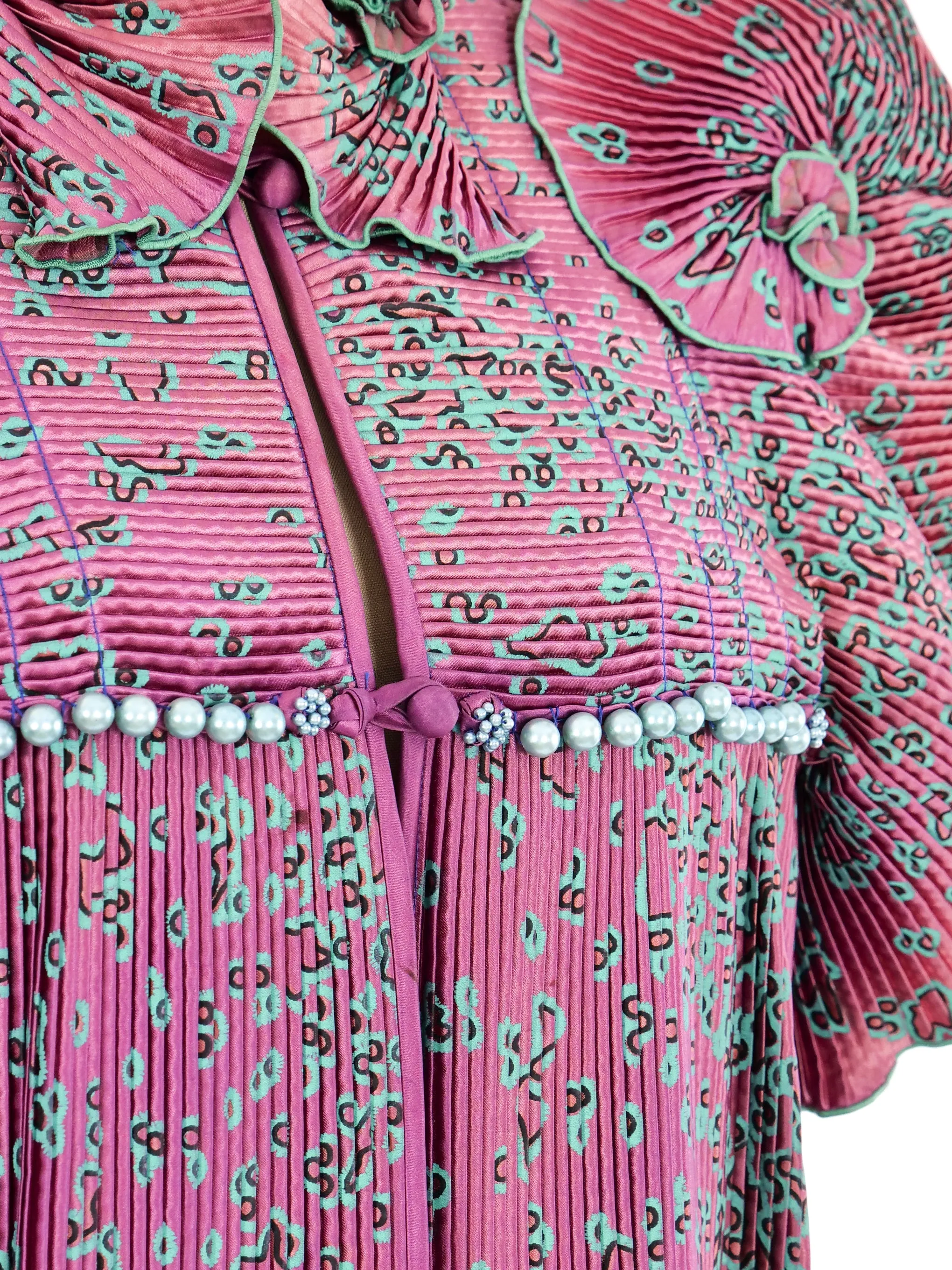 Zandra Rhodes Printed Fan Pleated Jacket